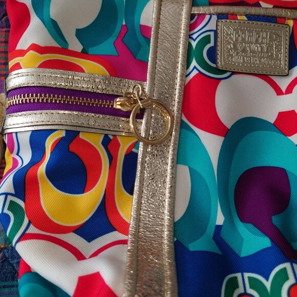 Coach Multicolor Poppy Tote - Picture 3 of 15